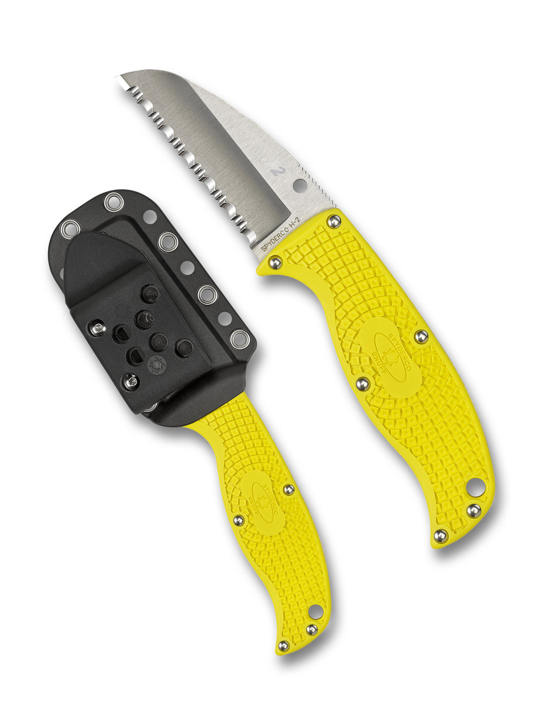 Spyderco Enuff H1 Sheepsfoot Fixed Blade Knife Yellow FB31SYL