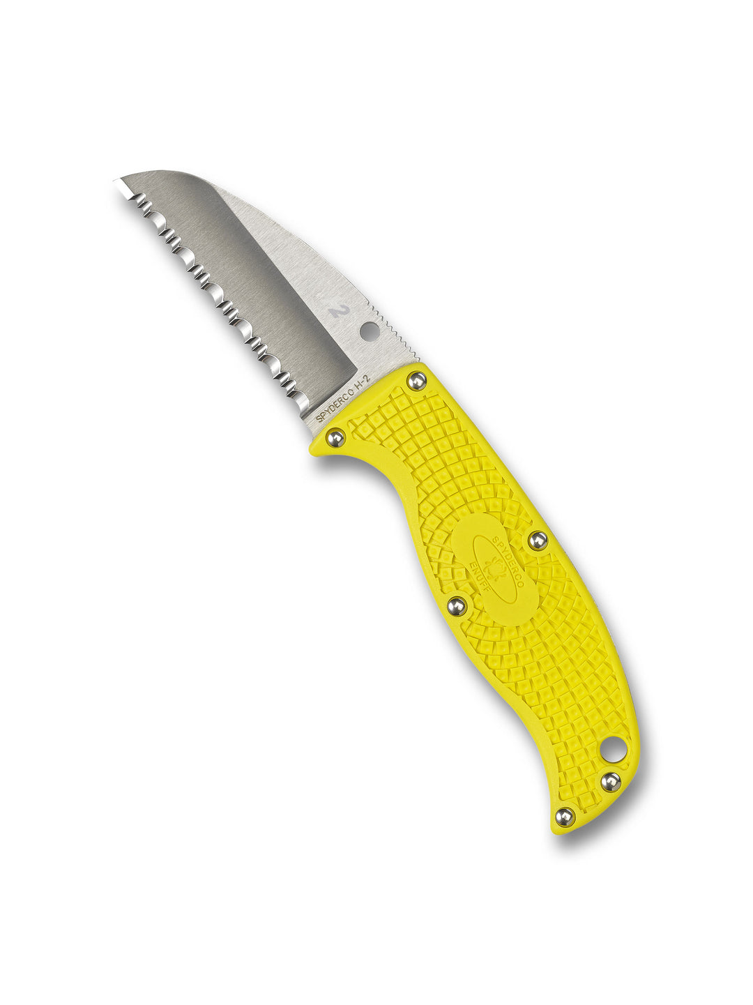Spyderco Enuff H1 Sheepsfoot Fixed Blade Knife Yellow FB31SYL