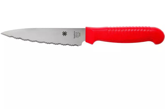 Spyderco K05SRD Paring Knife 11 cm – Red Serrated Edge
