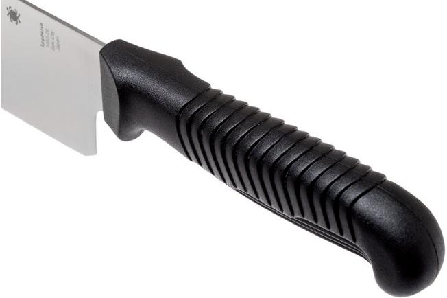 Spyderco 6" Santoku Knife Black Sermollan K08PBK