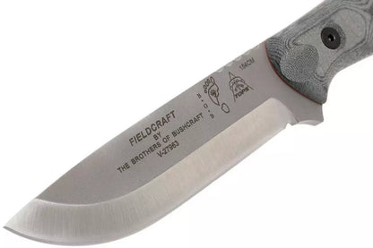 TOPS Knives B.O.B. Fieldcraft 154CM Grey/Black Micarta BROS-154-BLM
