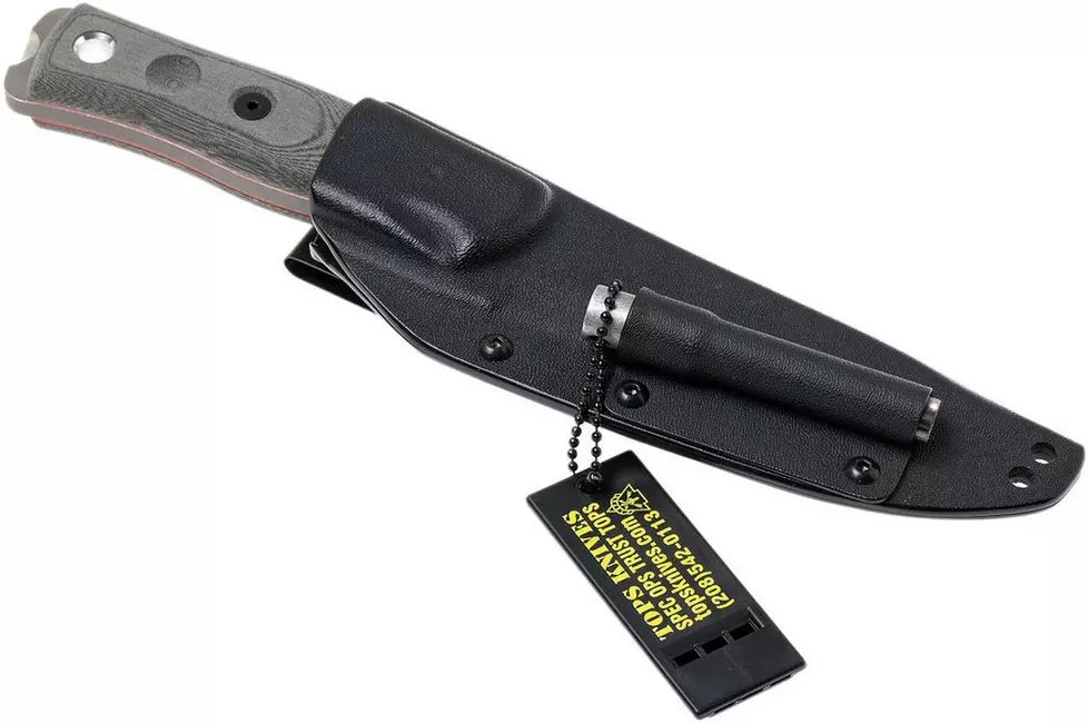 TOPS Knives B.O.B. Fieldcraft 154CM Grey/Black Micarta BROS-154-BLM
