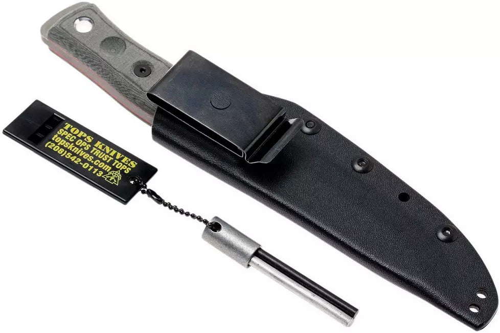 TOPS Knives B.O.B. Fieldcraft 154CM Grey/Black Micarta BROS-154-BLM
