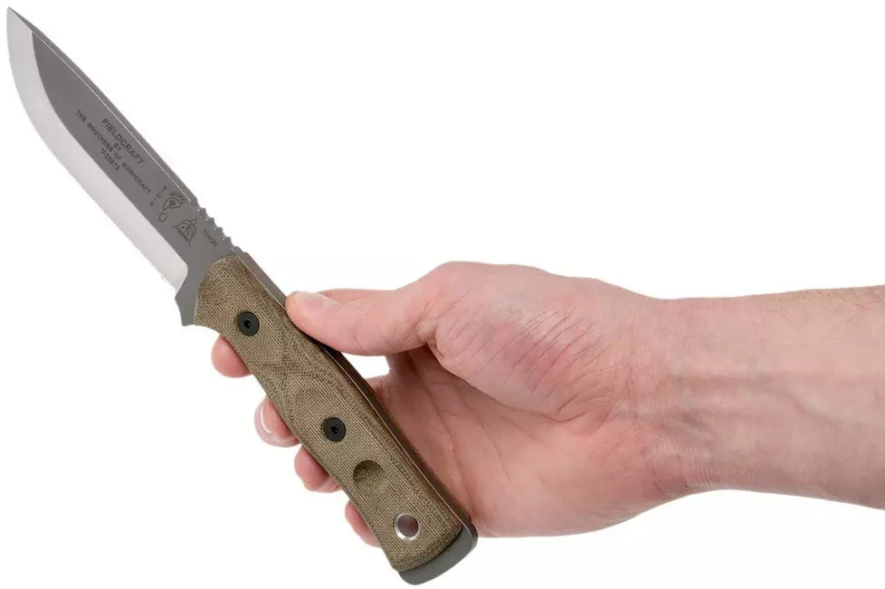 TOPS Knives B.O.B. Fieldcraft 154CM Green Canvas Micarta BROS-154-GCM bushcraft knife
