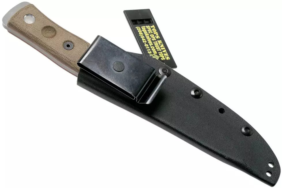 TOPS Knives B.O.B. Fieldcraft 154CM Green Canvas Micarta BROS-154-GCM bushcraft knife
