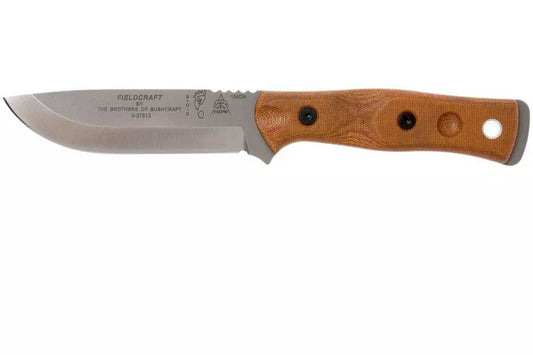TOPS Knives B.O.B. Fieldcraft 154CM Tan Canvas Micarta BROS-154-TC
