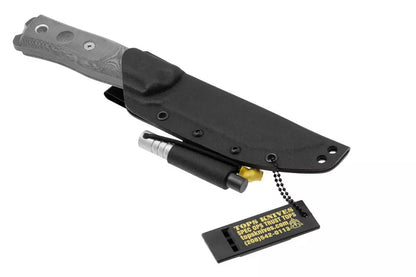 TOPS Knives Fieldcraft B.O.B. BROS-TBF BLM, 1095 Tumbled Finish, Black Linen Micarta, bushcraft knife, Brothers Of Bushcraft design
