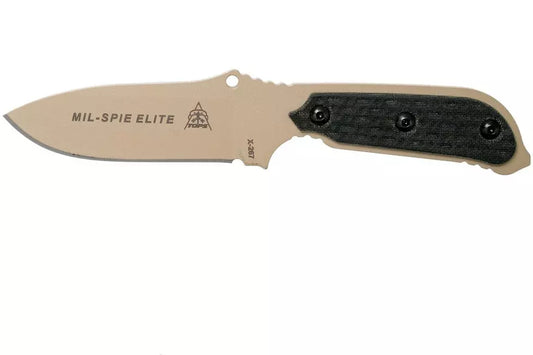 TOPS Mil-SPIE Elite Black Canvas Micarta MIL3-ELITE survival knife
