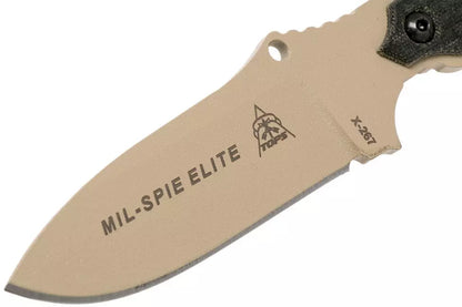 TOPS Mil-SPIE Elite Black Canvas Micarta MIL3-ELITE survival knife
