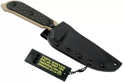 TOPS Mil-SPIE Elite Black Canvas Micarta MIL3-ELITE survival knife
