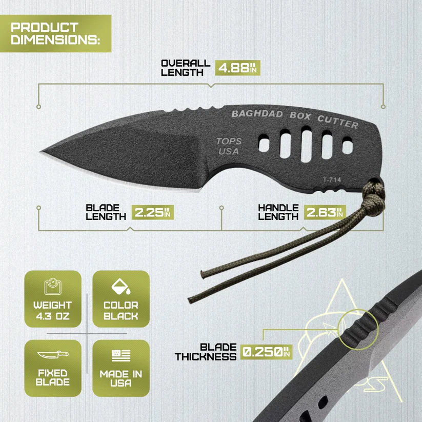 TOPS Baghdad Box Cutter Tactical Everyday Carry Knife