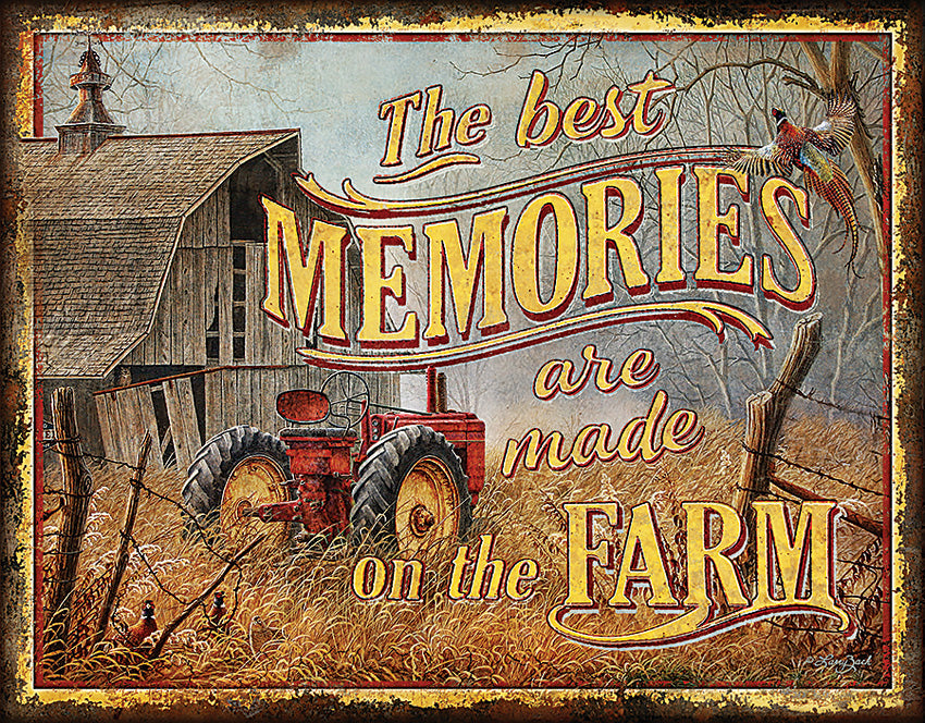 Tin Signs Farm Memories - outdoor gear storage - image 1