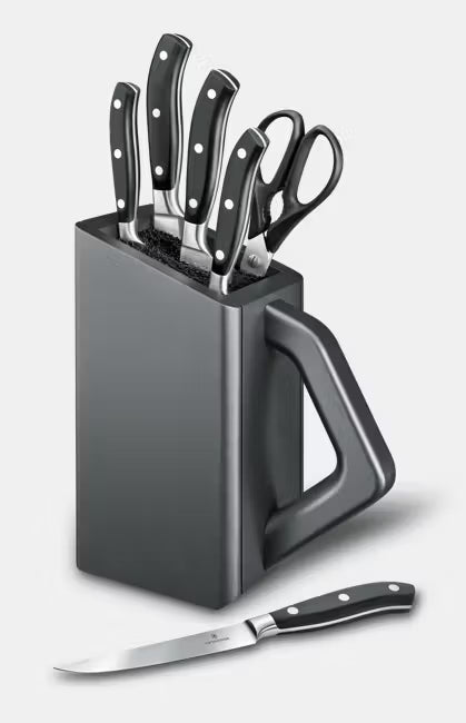 Victorinox Grand Maître Cutlery Block, 6 pieces in anthracite