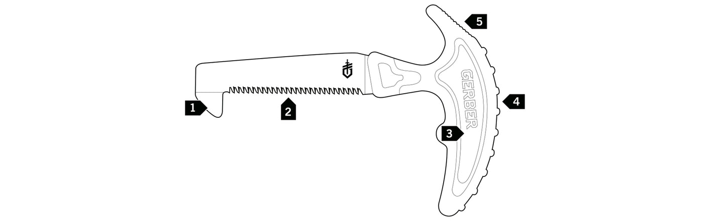 Gerber Vital Pack Saw – High-Visibility Orange Hunting Bone Saw