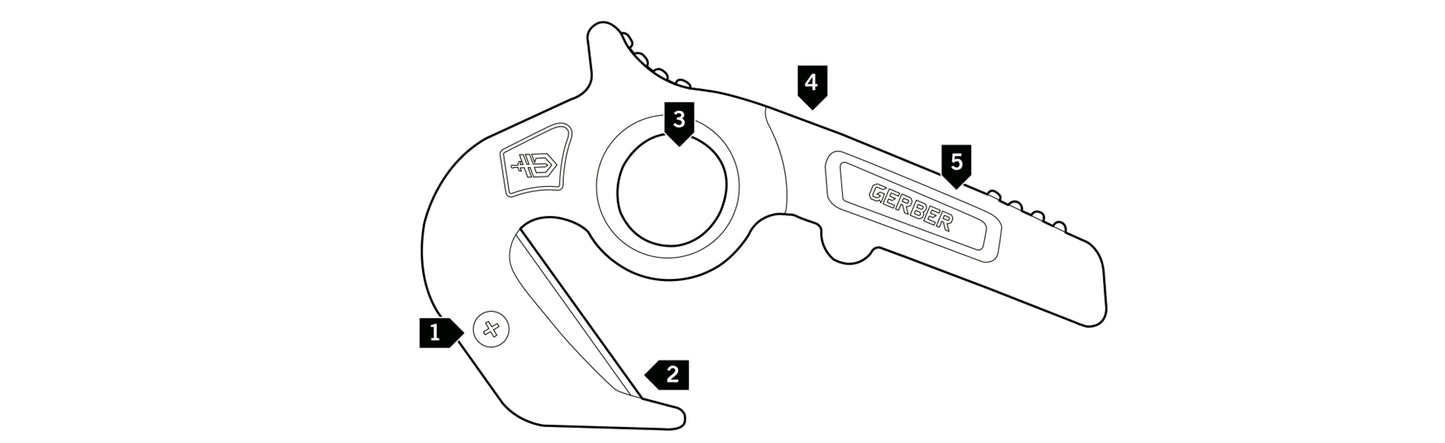 Gerber Vital Zip – High-Visibility Orange Utility Cutting Tool