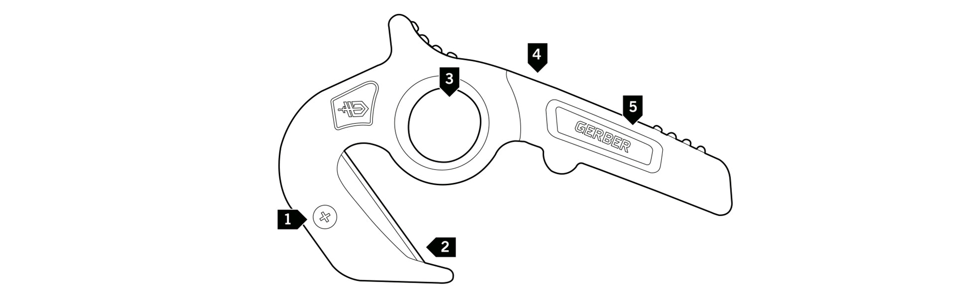 Gerber Vital Zip – High-Visibility Orange Utility Cutting Tool