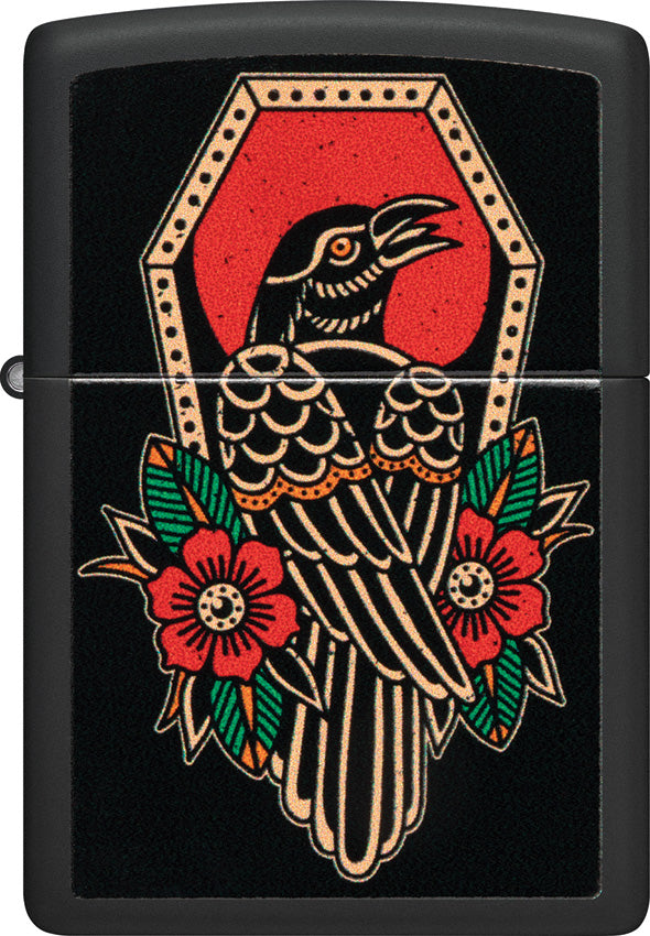 Zippo Crow Tattoo Design Lighter 48611 by Zippo