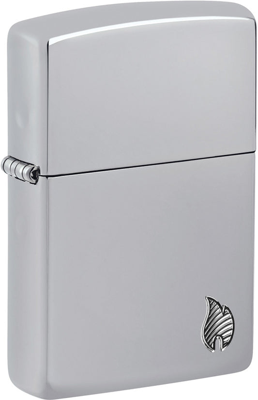 Zippo Armor Chrome Flame Lighter 