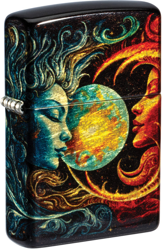 Zippo Spiritual Sun And Moon Lighter 46563 by Zippo