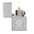 Crown Stamp Lighter with High Polish Chrome Coating Silver Zippo UK