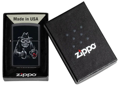 Zippo Bar Skull Lighter - Made in USA - Shop now at Mjoutdoorsgear UK