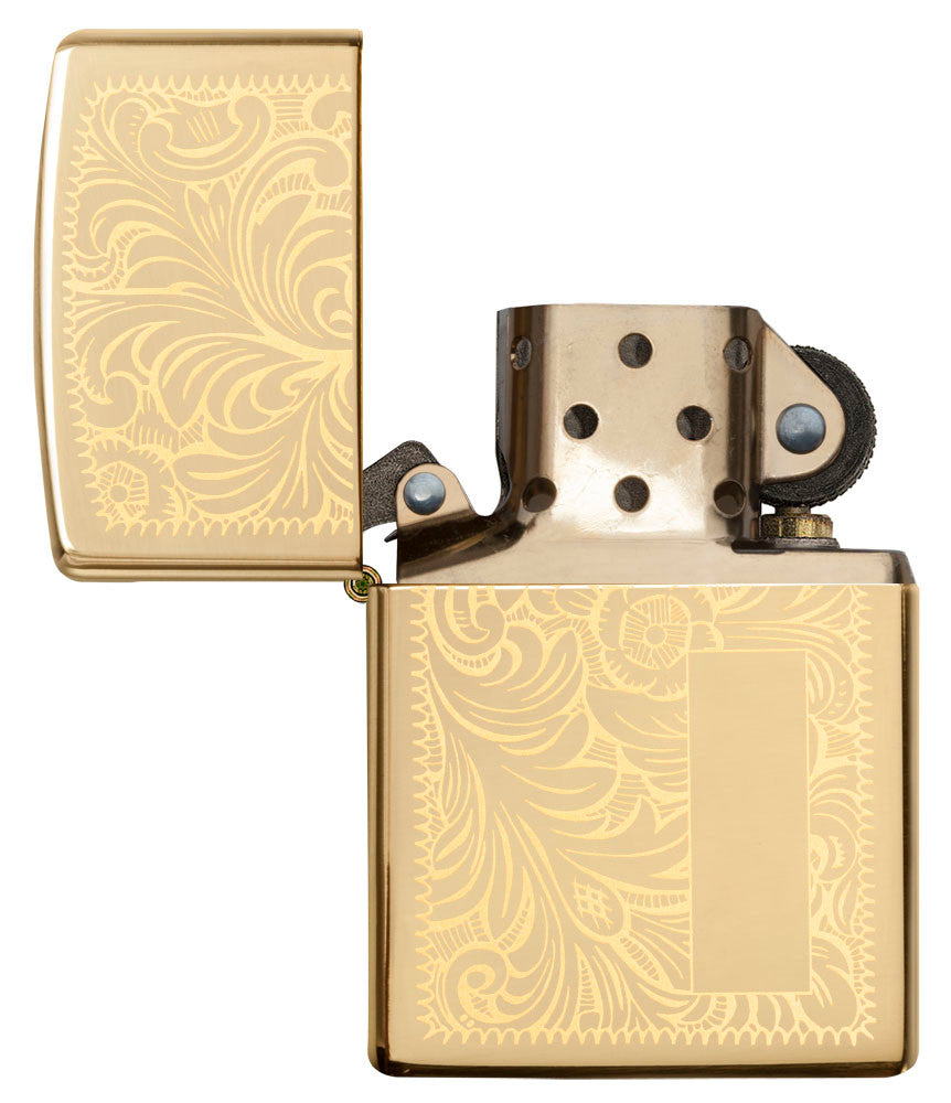 Zippo High Polish Brass Venetian® Windproof Lighter