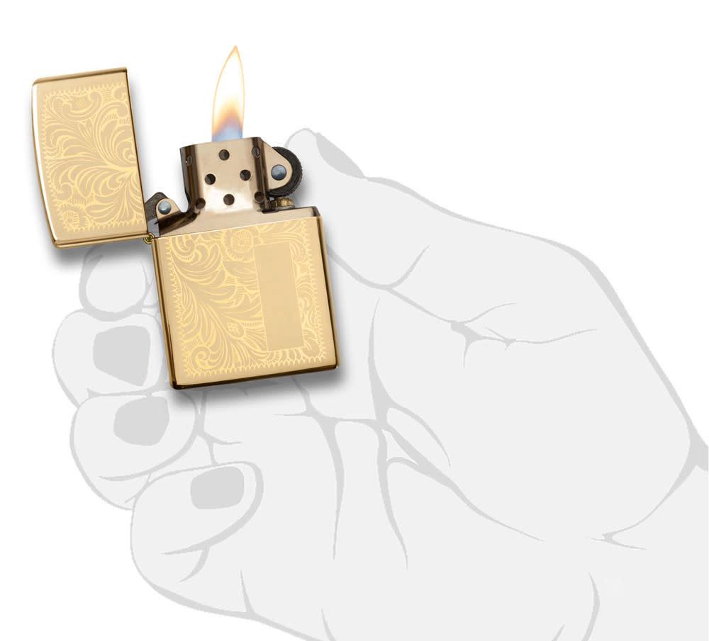 Zippo High Polish Brass Venetian® Windproof Lighter