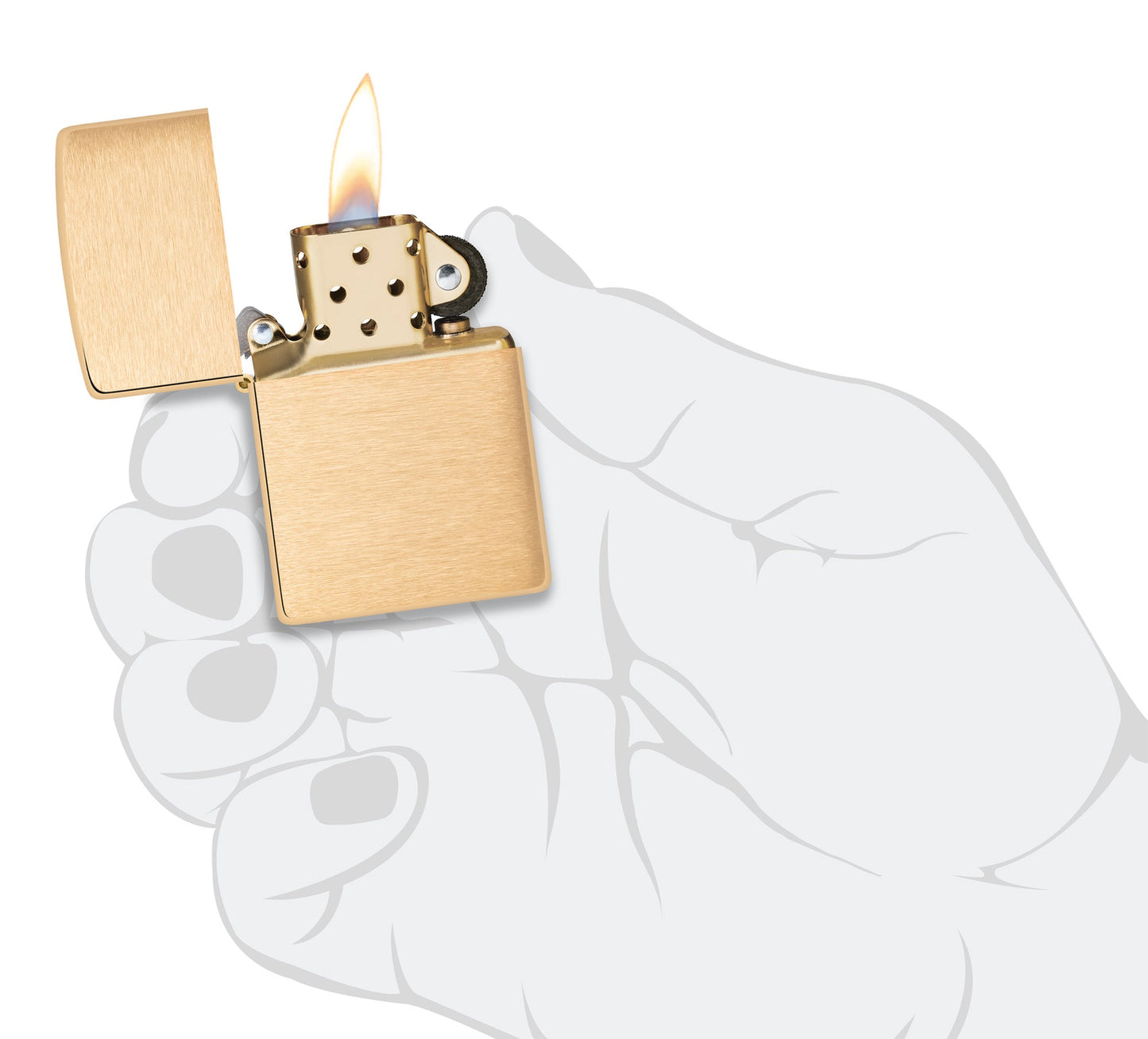 Zippo Classic Brushed Brass Windproof Lighter