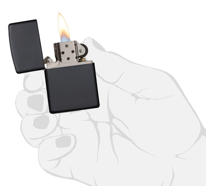 Zippo Classic Black Matte Windproof Lighter
