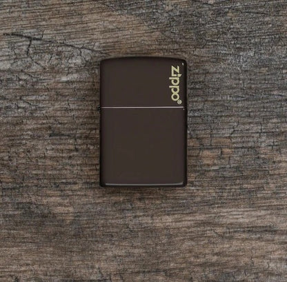 Zippo Brown Basic Model Logo Lighter
