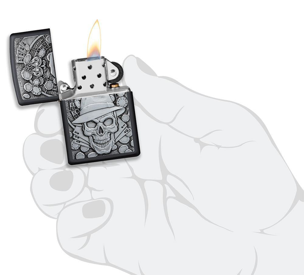 Zippo Gambling Skull Lighter 49183