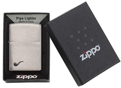Zippo Pipe Brushed Chrome Windproof Lighter