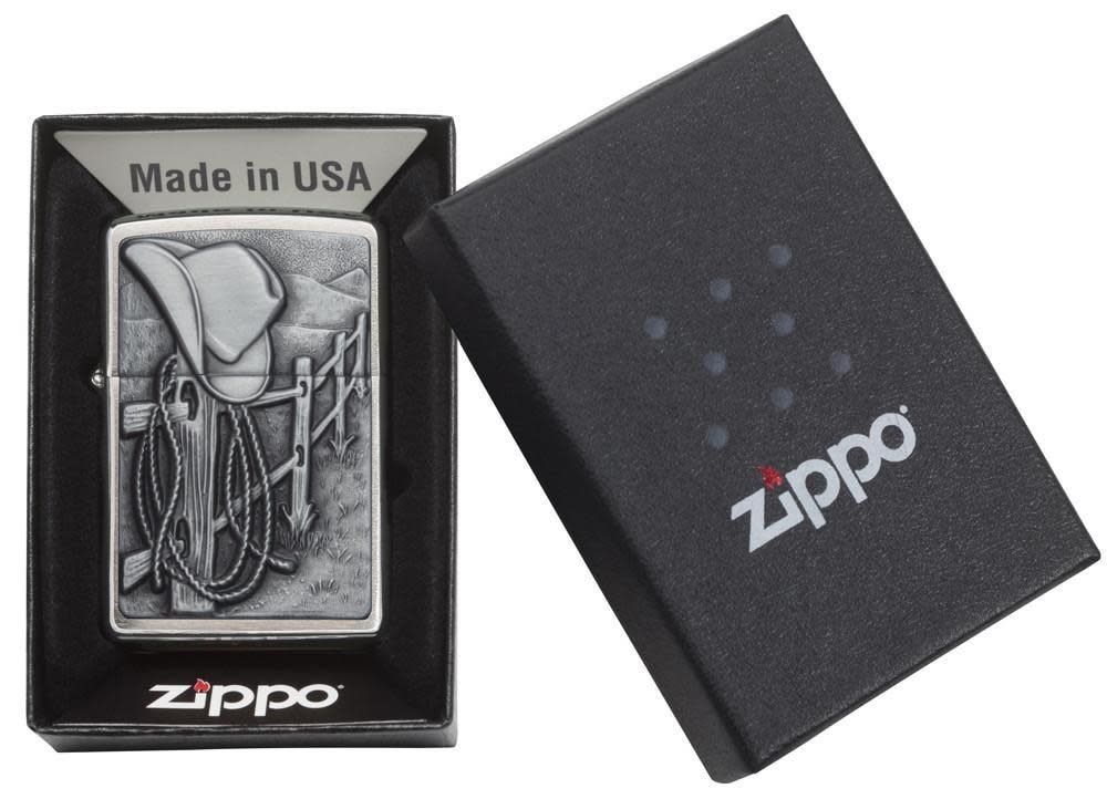 Zippo Resting Cowboy Emblem Windproof Lighter - Shop now at Mjoutdoorsgear UK