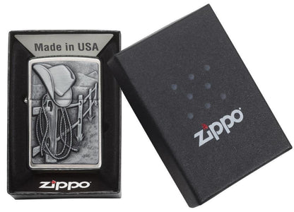 Zippo Resting Cowboy Emblem Windproof Lighter - Shop now at Mjoutdoorsgear UK