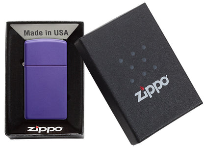 Slim® Purple Matte Windproof Lighter – Zippo USA