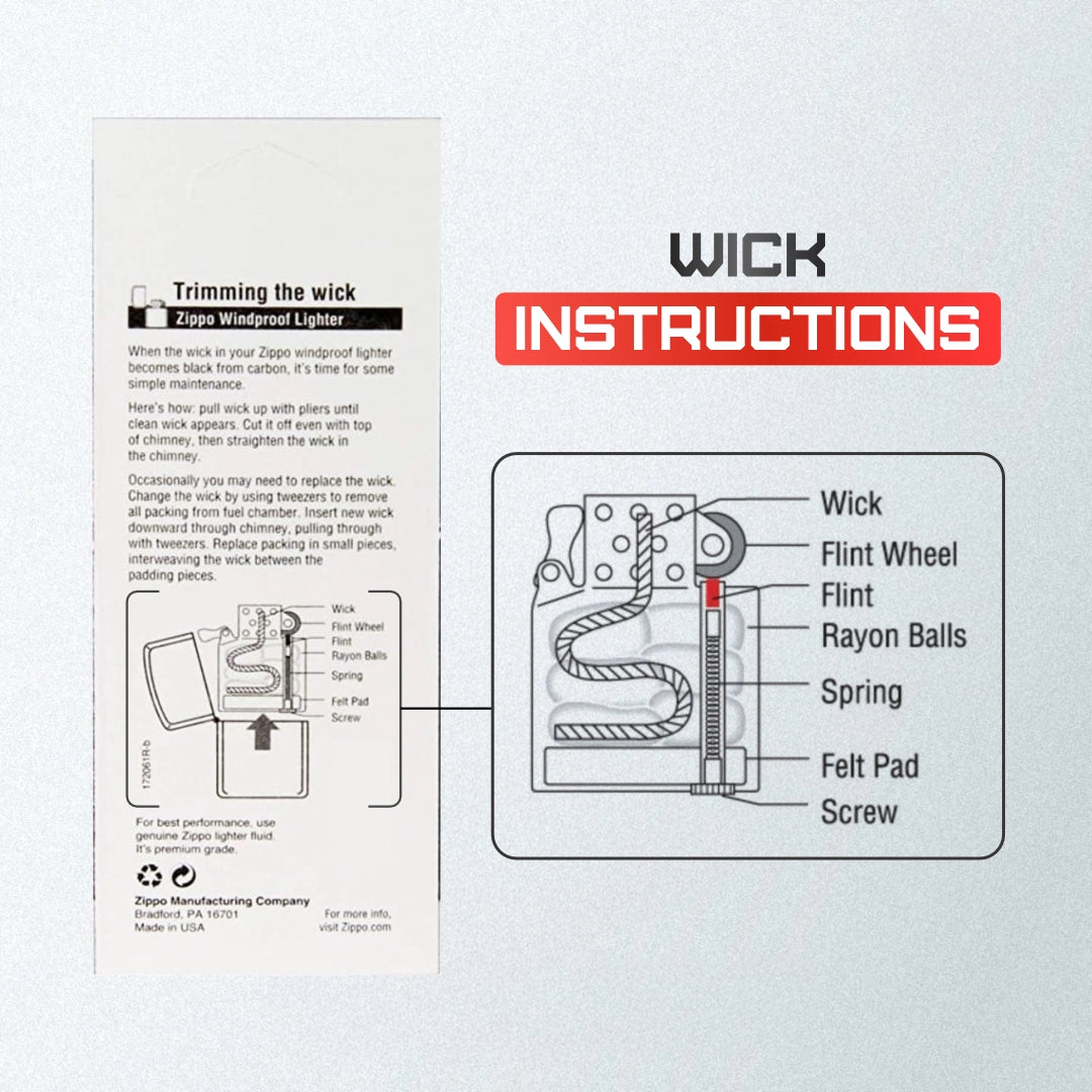 Zippo UK Wicks Countertop Display 24 2425 | Buy online at Mjoutdoosgear UK