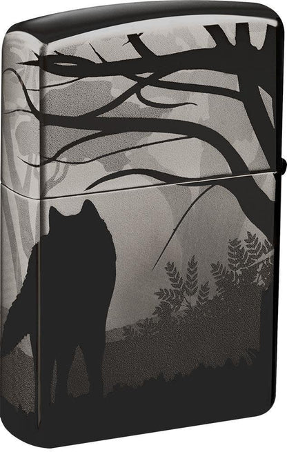 Wolves Design Photo Image 360° Black Ice Windproof Lighter – Zippo UK