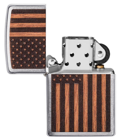 Zippo Woodchuck USA American Flag Windproof Lighter