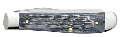 Case Mini Trapper Pocket Knife Gray Bone Crandall Jig (6207 SS) - 58414

