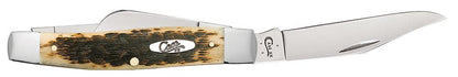 Case 204 Jumbo Stockman Folding Pocket Knife with Amber Bone Handle
