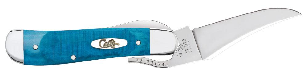 Case 25589 Russlock Knife Blue Jigged Bone Handle
