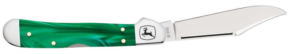 Case Cutlery Mini Copperlock John Deere Pocket Knife 3.6" Smooth Green Kirinite

