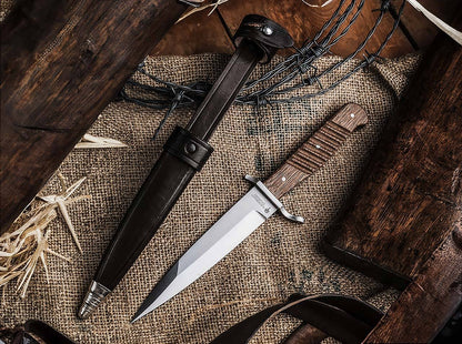 Boker Trench Fixed Blade Knife Walnut  121918