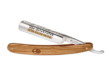 Boker 140327 Razor Celebrated Blade Etching with Olive Wood Handle
