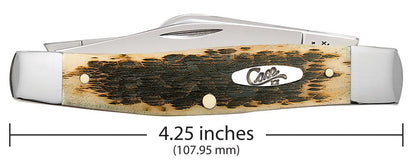 Case 204 Jumbo Stockman Folding Pocket Knife with Amber Bone Handle

