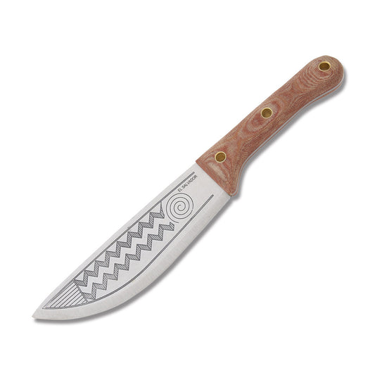 Condor 390684 Primitive Sequoia Standard Edge Carbon Steel Drop Point Blade & Micarta Handles
