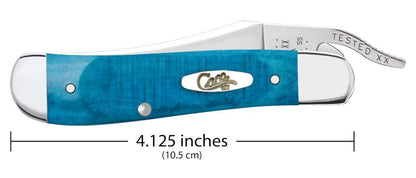 Case 25589 Russlock Knife Blue Jigged Bone Handle
