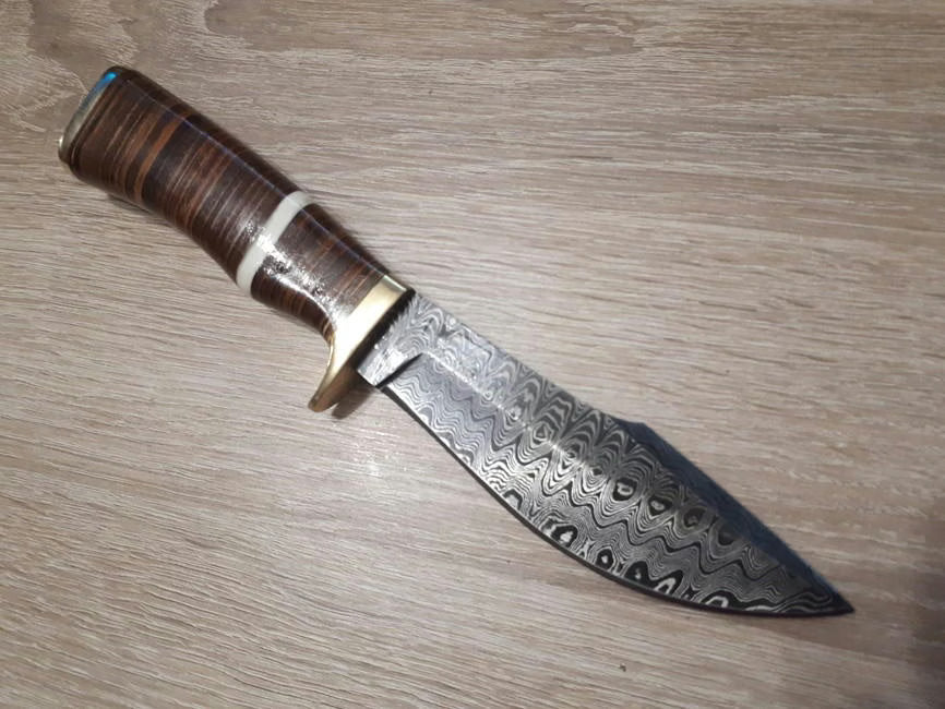 Tallen Jungle Hunter Fixed Blade Knife (5.25" Damascus) DM1066
