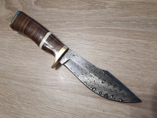 Tallen Jungle Hunter Fixed Blade Knife (5.25" Damascus) DM1066
