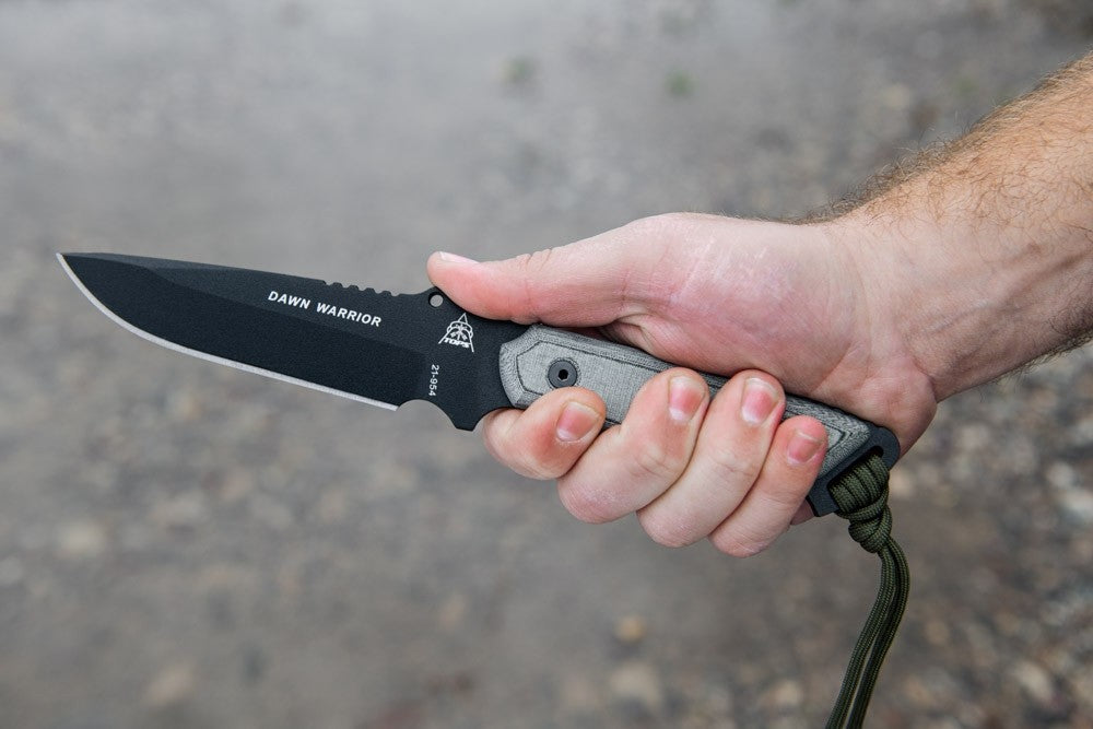 TOPS Knives Dawn Warrior Knife Micarta (5.125" Black) DW-33
